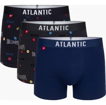 Pánské spodní prádlo Pánské boxerky ATLANTIC 3-Pack velikost M blue/grey