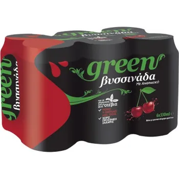 Limonáda Green Cola Green Sour Cherry 6 x 330ml (Hellas)