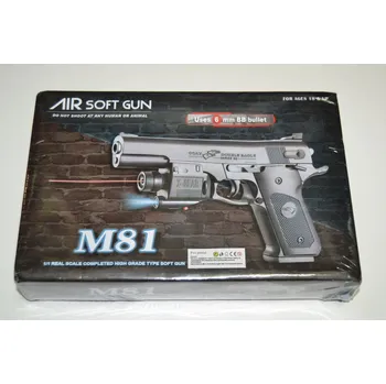 Dětská zbraň Plastová kuličkovka M81, kuličková pistole, BB air sport gun