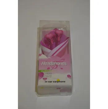 Sluchátka PRC Sluchátka in ear ( do uší ) - růžová, tvar srdce, srdíčko