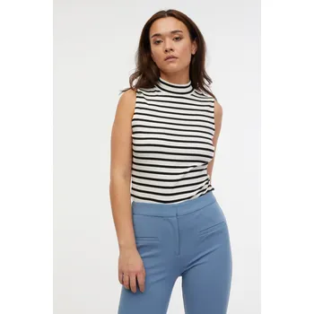 Dámské tričko Orsay Černo-bílý dámský pruhovaný top - Dámské Orsay bílá 2587269