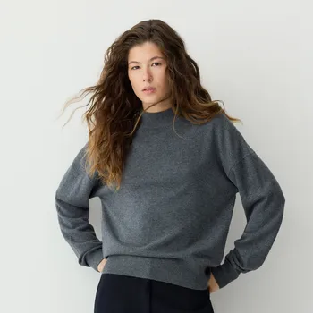 Dámský svetr Reserved - Svetr z vlny merino - tmavě šedá - 670GJ-90M - 670GJ-90M-S