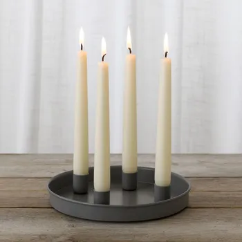 Svícen BOLTZE Kovový svícen Margo šedý