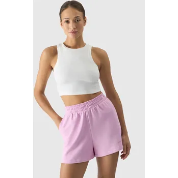 Dámský crop top slim 4F - krémový velikost XL bílá