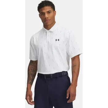 Pánské tričko Pánské tričko Under Armour UA T2G Printed Polo velikost XXL bílá