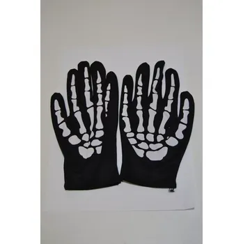 Karnevalový doplněk Halloweenská dekorace - rukavice - kostra A6445