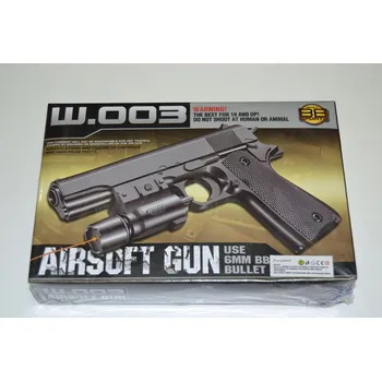 Dětská zbraň Plastová kuličkovka W003, kuličková pistole, BB air sport gun