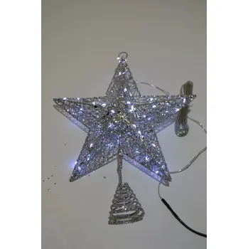 Vánoce Vánoční osvětlení - venkovní drátěná hvězda 30cm bílá