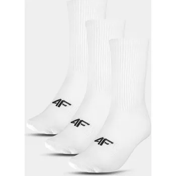 Dámské oblečení Dětské unisex ponožky 4F 3-pack velikost 36-38 bílá