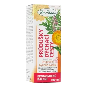 Přírodní produkt Dr. Popov Průdušky a dýchací cesty bylinné kapky 100 ml