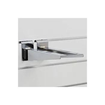 Prodejní regál SLAT konzole koncová, délka 250 mm, pár, chrom