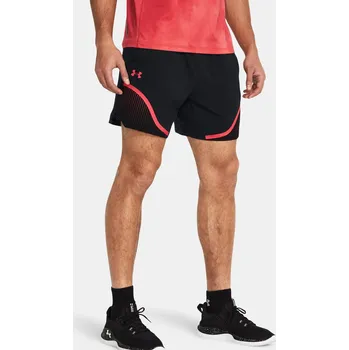 Pánské sportovní kraťasy Under Armour Vanish Woven 6in Graphic Shorts velikost XL black / red