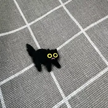 Černá vykulená kočka