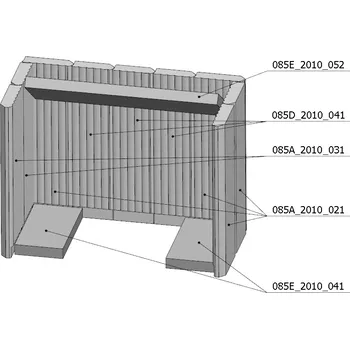Šamotová komora komplet RIANO W
