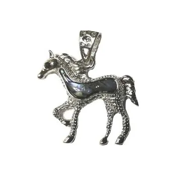 Přívěsek Přívěsek koník menší s mušlí Paua