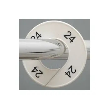Ramínko Velikostní kruh, značení na štendr "24", bílý, černé písmo, 1ks