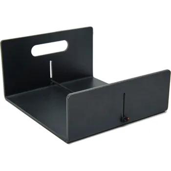 Držák na ubrousky NUPO 18 cm, antracitová / antracitová, kůže / hliník, LIND DNA - doprava zdarma od 2999 Kč