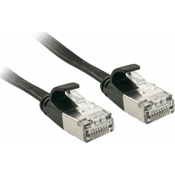 Počítač Lindy Patchcord plochý Cat.6A, U/FTP, černý, 1m (47481)