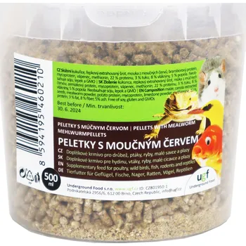 Krmivo pro terarijní zvíře Peletky s moučným červem 0,5l (350g)