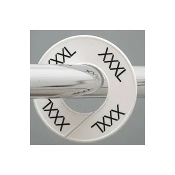 Ramínko Velikostní kruh, značení na štendr "XXXL", bílý, černé písmo, 1ks