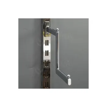 Prodejní regál Prodejní systém FOUR, zalomené rameno, délka 355 mm, chrom