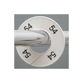 Ramínko Velikostní kruh, značení na štendr "54", bílý, černé písmo, 1ks