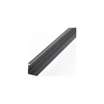 Prodejní regál SLAT profil - koncová lišta, délka 250 cm, hliník, černá matná