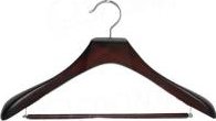 Dřevěná ramínka/dřevěné ramínko Deluxe 70P, tmavá třešeň, šířka 45cm,s příčkou, 1ks, tmavé