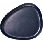 Servírovací talíř CURVE 35 cm, námořnická modrá, kamenina, LIND DNA