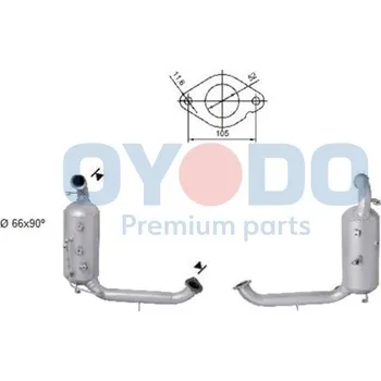 Filtr pevných částic Oyodo 20N0003-OYO Filtr sazových částic, výfukový systém (20N0003-OYO)