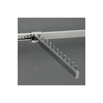 Prodejní regál VARIANT vodopád, 11 kolíčků, délka 450 mm, sklon 5°, chrom