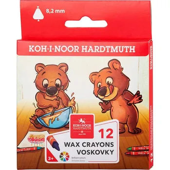 Koh-i-noor Školní voskovky trojhranné slabé - 12 ks