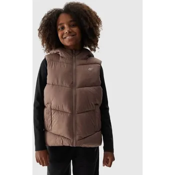 Pánská vesta Dívčí prošívaná vesta velikost 158 light brown