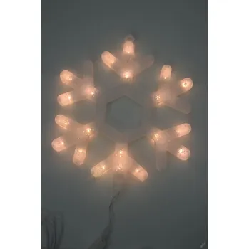 Vánoční dekorace PRC VÁNOČNÍ OSVĚTLENÍ OBRYS VLOČKA 30CM TEPLE BÍLÁ