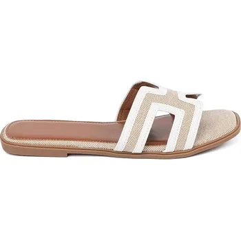 Dámské žabky Seastar Komfortní bílé nazouváky dámské na plochém podpatku 37