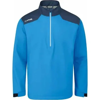 Ping AquaDrive Half-Zip Waterproof pánská nepromokavá bunda, modrá pánské, S