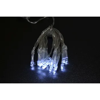 Vánoce PRC Vánoční osvětlení 20 LED bílé na baterie BD, bateriové