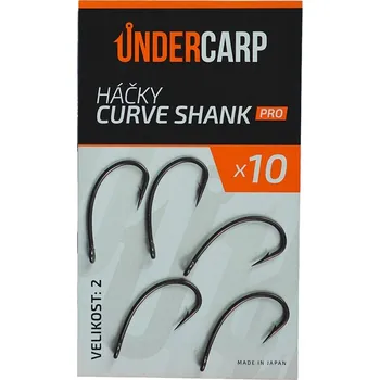 Rybářský háček 10ks - Háček UnderCarp Curve Shank PRO Velikost 2