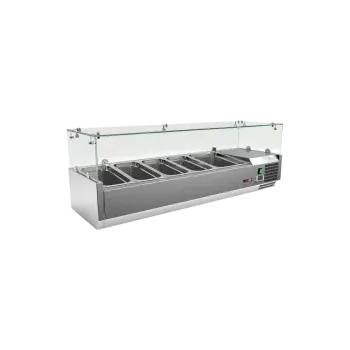REDFOX Vitrína chladicí pultová 1x GN 1/2 + 4x GN 1/3 | REDFOX - MCH 3140