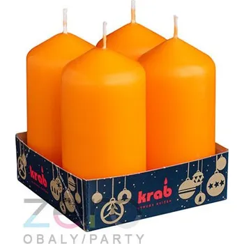 Svíčka Svíčka adventní 40x80 mm (4 ks) - oranžová (mat)
