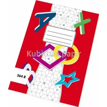 Sešit Papírny BRNO Economy školní sešit A5 564 60 listů linkovaný mix barev