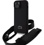 Lacoste Iconic Petit Pique Crossbody Woven Logo Kryt iPhone 15 černý