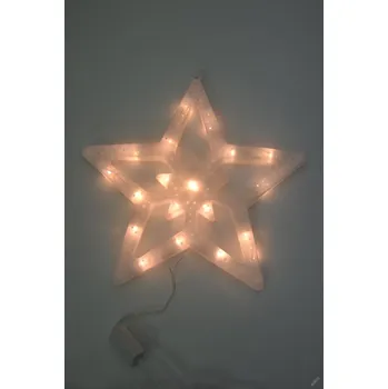 Vánoční dekorace PRC VÁNOČNÍ OSVĚTLENÍ OBRYS HVĚZDA 30CM TEPLE BÍLÁ