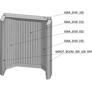 Vestavná trouba Šamotová komora komplet LUGO N BF TROUBA