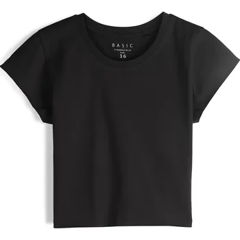 Dámské oblečení GATE Základní bavlněné triko s neopracovaným lemem 40 225-1094/89