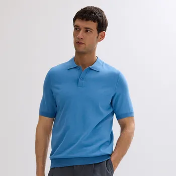 Pánský svetr Reserved - Svetr polo s viskózou - světle modrá - 814BB-50X - 814BB-50X-XXL