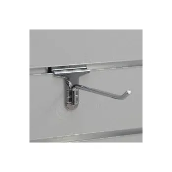Prodejní regál SLAT hák / háček TOP, délka 150 mm, chrom