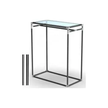 Věšák Stojan PRIMO KIT 2, šířka 60 cm, výška 145 cm, délka 120 cm, chrom