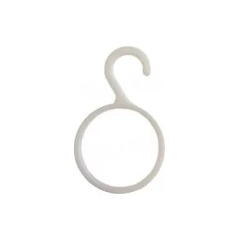 Ramínko Ramínko na šátky a šály, průměr 6 cm, bílý plast, (AC) 1 ks