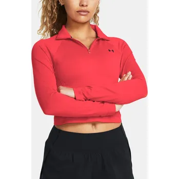 Dámské tričko Dámské tričko Under Armour Vanish Seamless 1/4 Zip Crop velikost S racer red